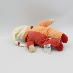 Doudou et compagnie pantin ours orange mouchoir