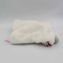 Doudou et compagnie plat souris gris blanc rose violet Pearly