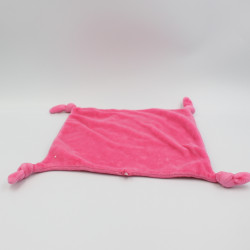 Doudou plat carré souris Minnie rose DISNEY