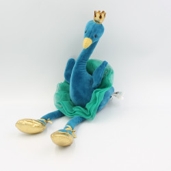 Peluche oiseau paon bleu vert JELLYCAT