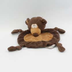 Doudou plat ours marron WOODY JELLYCOE