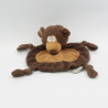Doudou plat ours marron WOODY JELLYCOE