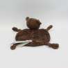 Doudou plat ours marron WOODY JELLYCOE