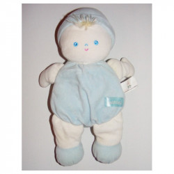 Doudou lutin Poupée Bleu blanc Baby Hansel 2001
