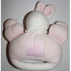 Doudou hochet lapin rose MOULIN ROTY