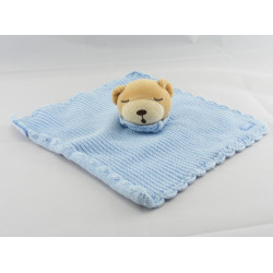 Doudou patapouf ours bleu blue laine KALOO