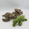 Lot de Peluches tortue pieuvre crocodile WWF