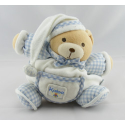 Doudou ours patapouf vichy bleu KALOO 