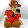 Grande peluche loup marron costume rouge cravate PLAY BY PLAY