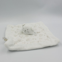 Doudou plat chat blanc Câlins SERGENT MAJOR