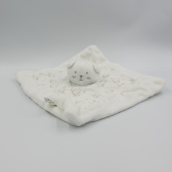 Doudou plat chat blanc Câlins SERGENT MAJOR