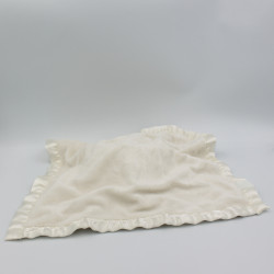 Doudou plat couverture écru satin lapin Pan-pan Panpan Disney