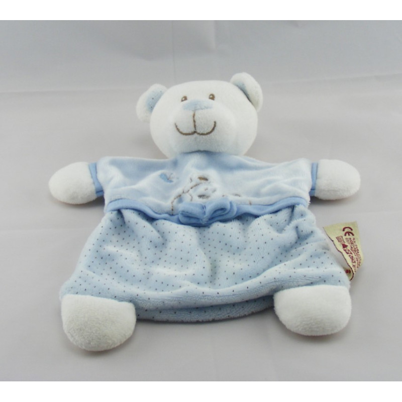 Doudou plat ours bleu étoile NICOTOY