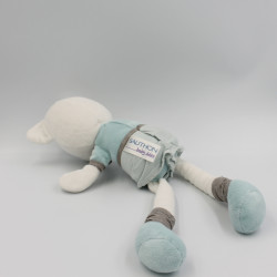 Doudou loup bleu blanc gris Lulu Chéri SAUTHON