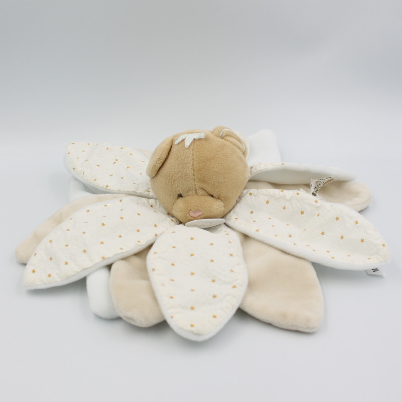Doudou et compagnie plat collector ours beige blanc étoiles Attrape rêve