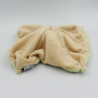 Doudou plat ours beige vert PLUSHIES COLLECTION
