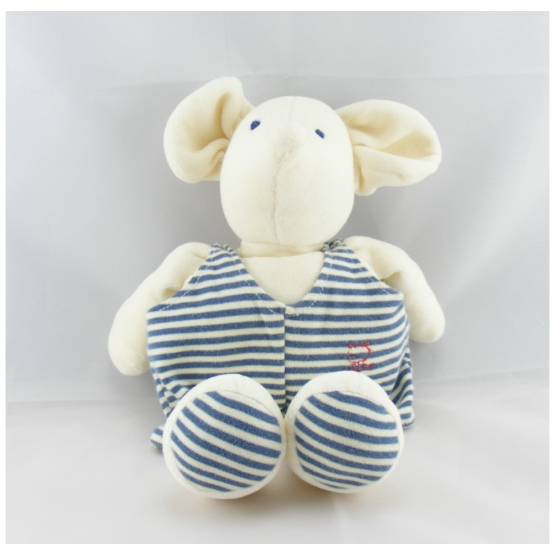 Doudou plat chat gris beige HAPPY HORSE