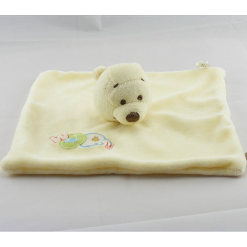Doudou Plat Winnie l'Ourson Jaune Disney Carrefour