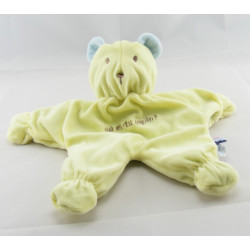 Doudou semi plat reversible lapin ours où est tu lapin SUCRE D'ORGE