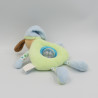 Doudou hochet chien vert bleu pommes GIPSY