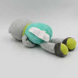 Doudou panda gris noir vert OBAIBI