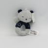 Doudou ours gris bleu PAT ET RIPATON LA HALLE