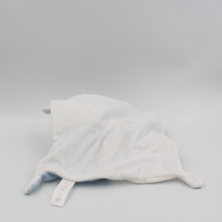 Doudou plat Dumbo bleu blanc gris paillettes DISNEY BABY