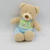 Doudou ours bleu vert tracteur TEX BABY