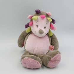 Doudou hérisson marron gris rose vert Manon NATTOU 28 cm