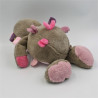 Doudou hérisson marron gris rose vert Manon NATTOU 28 cm