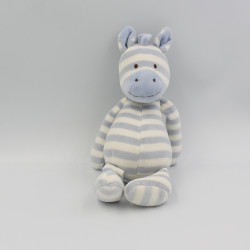 Doudou zèbre blanc bleu JELLYCAT