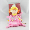 Doudou plat lutin fille rose avion arbres NICOTOY