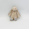 Doudou lapin beige bleu fleurs Liberty JELLYCAT 20 cm