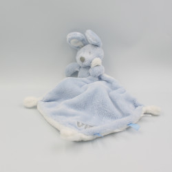 Doudou lapin bleu blanc...