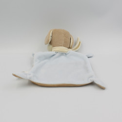 Doudou Plat chien beige bleu NICOTOY
