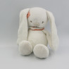 Doudou lapin blanc gris orange Mia et Basile NATTOU