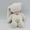 Doudou lapin blanc gris orange Mia et Basile NATTOU