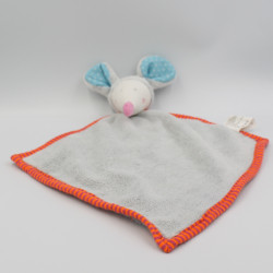 Doudou plat souris gris orange bleu ZD TRADING JURONG