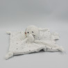 Doudou plat lapin blanc gris pois SIPLEC