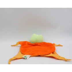 Doudou plat grenouille orange verte AURORA BABY