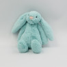 Doudou peluche lapin bleu turquoise JELLYCAT