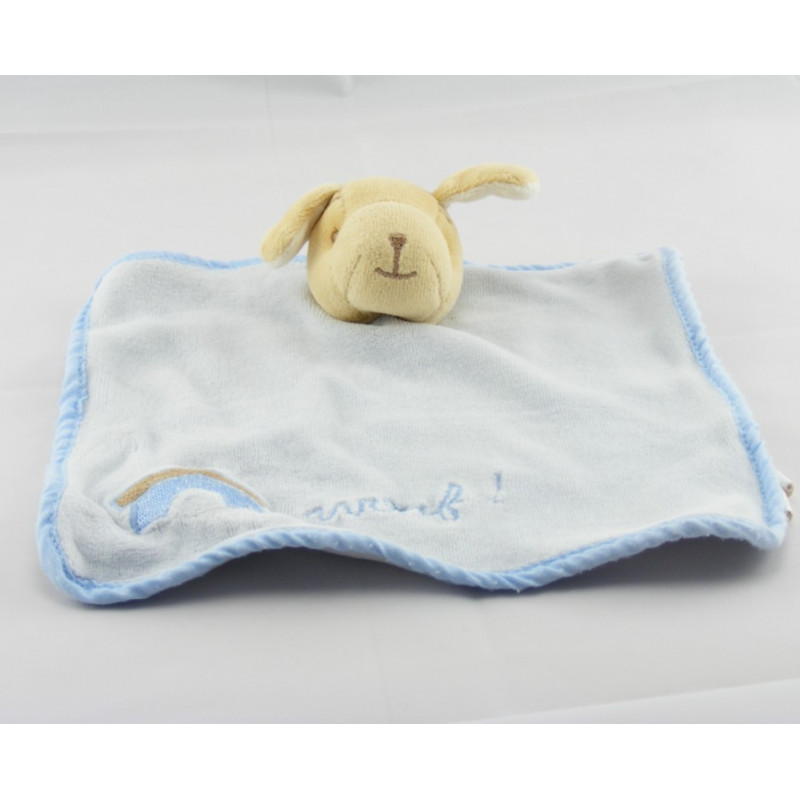 Doudou chien pull bleu papillon brodé BENGY