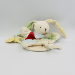 Doudou et compagnie marionnette lapin escargot tulipe brodé