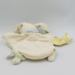 Doudou et compagnie marionnette lapin escargot tulipe brodé