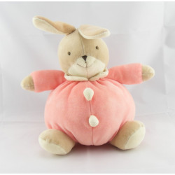 Doudou lapin rose vert bleu BABYSUN