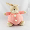 Doudou lapin rose vert bleu BABYSUN