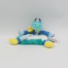 Doudou et compagnie plat crocodile bleu blanc vert Tropicool