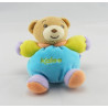 Mini Doudou ours bleu vert mauve KALOO