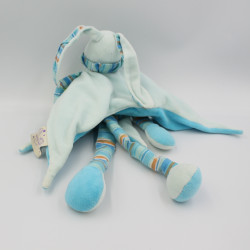 Doudou et compagnie lapin bleu orange rayé la tribu des Nomades Tatoo