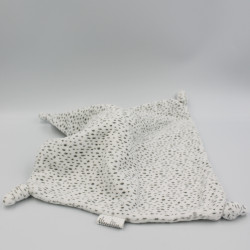 Doudou plat tigre jaune blanc pois gris SIPLEC